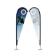 aerial view a multi-colored displaysplash 15 single - sided custom teardrop flag, image 1 of 2
