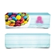 aerial view a multi-colored displaysplash 8 fitted table cover, image 1 of 4