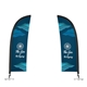 a multi-colored displaysplash tabletop feather flag - double sided