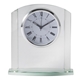 aerial view a clear arch glass desk clock, image 1 of 3