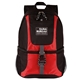 aerial view a red dual section backpack cooler, image 1 of 2