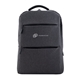 aerial view a grey two pocket business backpack, image 1 of 5