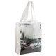 a group of laminated non woven sublimated tote bag 8 x 10 x 4