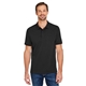 aerial view a black harriton mens valiant cotton snag protect polo, image 1 of 10
