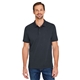 aerial view a dark charcoal harriton mens valiant cotton snag protect polo, image 1 of 10