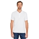 aerial view a white harriton mens valiant cotton snag protect polo, image 1 of 10