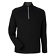 aerial view a black/ carbon core365 - mens origin performance pique quarter - zip pullover, image 1 of 7