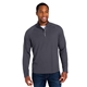 aerial view a carbon/ black core365 mens origin performance pique quarter - zip, image 1 of 10