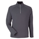 aerial view a carbon/ black core365 - mens origin performance pique quarter - zip pullover, image 1 of 7