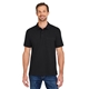 aerial view a black harriton mens valiant cotton snag protect pocket polo, image 1 of 10