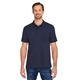 aerial view a dark navy harriton mens valiant cotton snag protect pocket polo, image 1 of 10