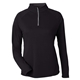 aerial view a black/ carbon core365 - womens origin performance pique quarter - zip pullover, image 1 of 7