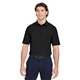 aerial view a black devon jones crownlux performance(r) mens windsor welded polo, image 1 of 10