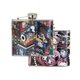 a group of 5 oz stainless steel hip flask w / full wrap 4 color process printing