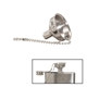 a group of mini polished stainless steel flask funnel
