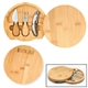 a group of gouda mini bamboo cheese board knife set
