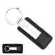 a group of leather silver plated keyring