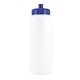 aerial view a reflex blue 32 oz white sports bottle, image 1 of 2