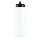 aerial view a black 32 oz white sports bottle, image 1 of 2