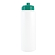 aerial view a green 32 oz white sports bottle, image 1 of 2