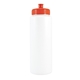 a orange 32 oz white sports bottle
