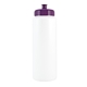 a purple 32 oz white sports bottle