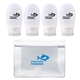 a frosted white bayside travel bottle set