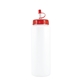 aerial view a red 32 oz white sports bottle, image 2 of 2