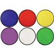 aerial view a group of flexible nylon flying disc with matching pouch, image 2 of 2