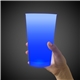 a group of neon led pint glass cup - blue