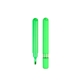 aerial view a green fidget highlighter, image 1 of 2