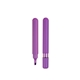 aerial view a purple fidget highlighter, image 1 of 2