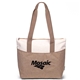 aerial view a khaki stylish ava rpet tote bag, image 1 of 2