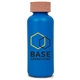 aerial view a blue organic sugar cane water bottle 22 oz, image 1 of 4