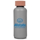 aerial view a gray organic sugar cane water bottle 22 oz, image 1 of 2