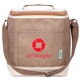 aerial view a khaki ava rpet lunch bag 12- can, image 1 of 2