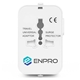 aerial view a white universal international travel adapter, image 1 of 6