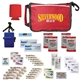 aerial view a red sun and fun premium beach first aid kit, image 1 of 2