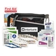 aerial view a black go safe first aid kit, image 1 of 2