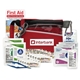 aerial view a red go safe first aid kit, image 1 of 2