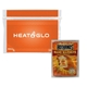 aerial view a orange outdoor long - lasting hand warmer kit, image 1 of 2
