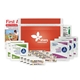 aerial view a red personal first aid kit, image 1 of 2