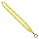 aerial view a yellow economy lanyard - 1/2 - metal split ring, image 1 of 2