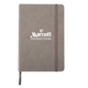 aerial view a grey suede fabric notebook w / fsc paper, image 1 of 2