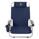 aerial view a navy belle mare backpack beach chair, image 1 of 6