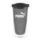 aerial view a black lid & smoke gray tumbler 16 oz double wall acrylic orbit tumbler, image 1 of 5