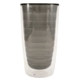 aerial view a blue lid & smoke gray tumbler 16 oz double wall acrylic orbit tumbler, image 1 of 2
