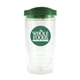aerial view a green lid & clear tumbler 16 oz double wall acrylic orbit tumbler, image 1 of 3