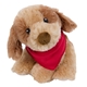 aerial view a brown 8 plush puppy plush, image 1 of 12