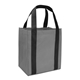 a charcoal gray/black grande reusable tote with reinforced handles